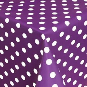 purple polka dot oilcloth